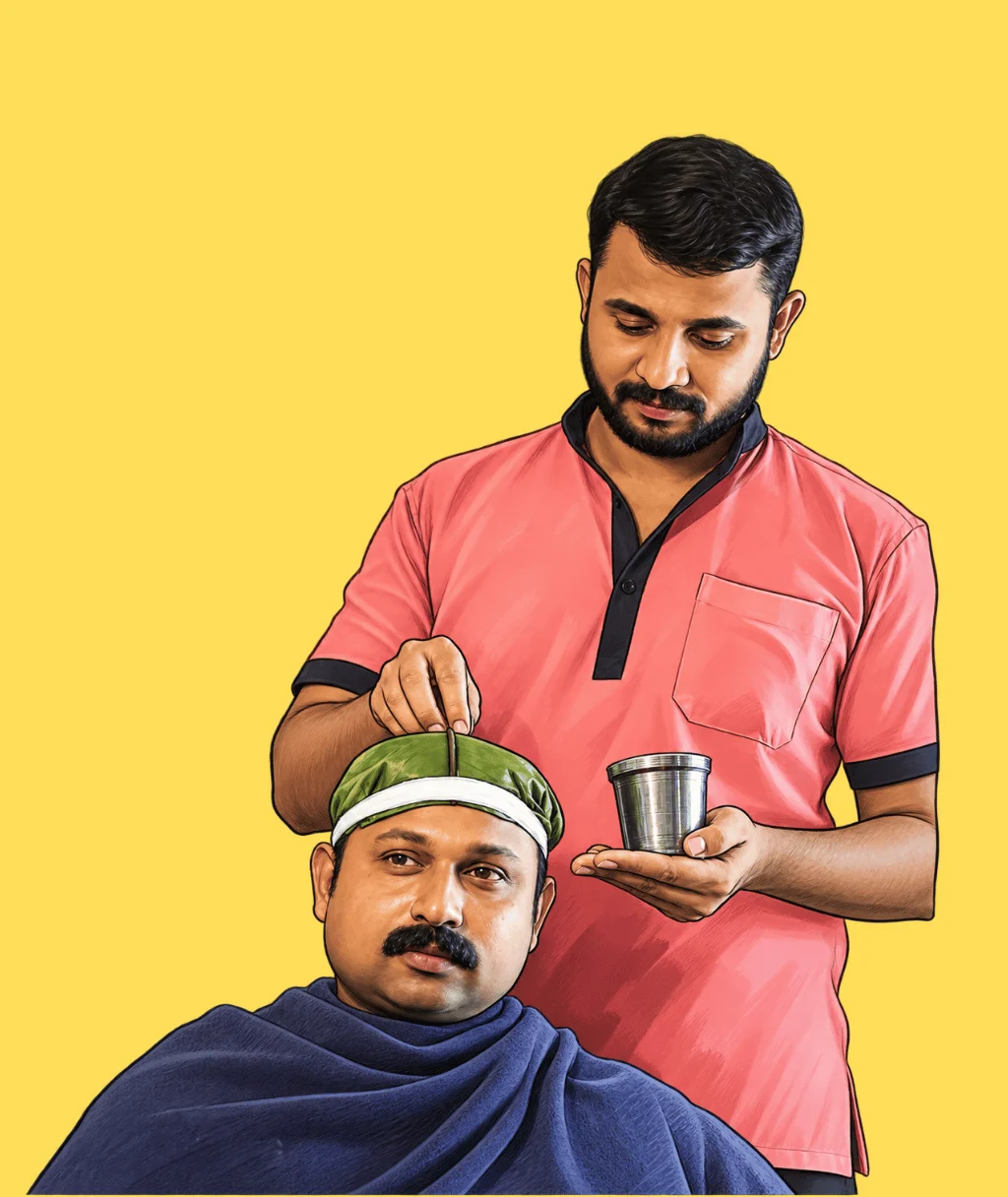 Authentic Kerala Ayurveda oil treatment at Ayurgreen Hospital